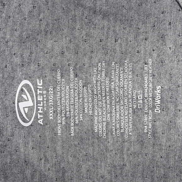 NWT Women's Gray Athletic Tee Size 3X - Picture 2 of 3